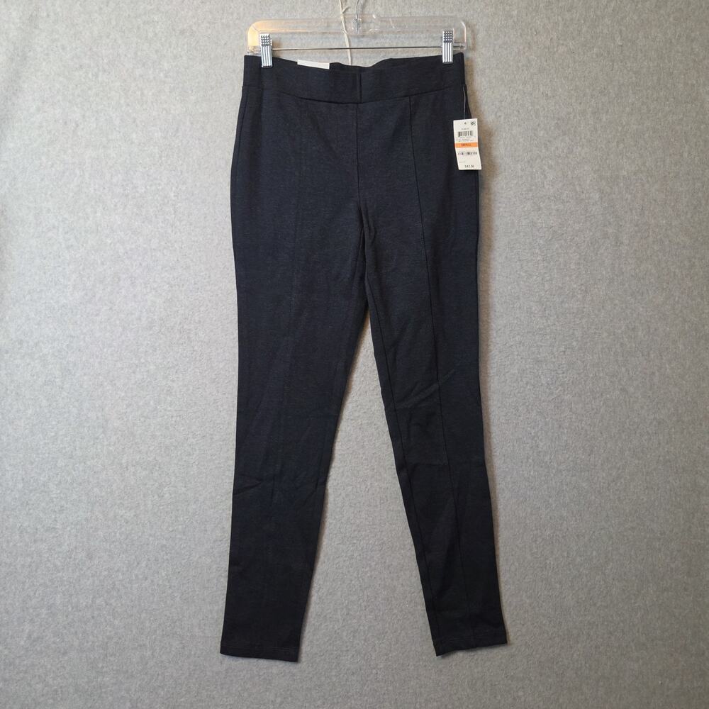 NWT Style &Co Women S Navy Ponte Leggings Pull On Pintuck Pockets Quiet Elegance
